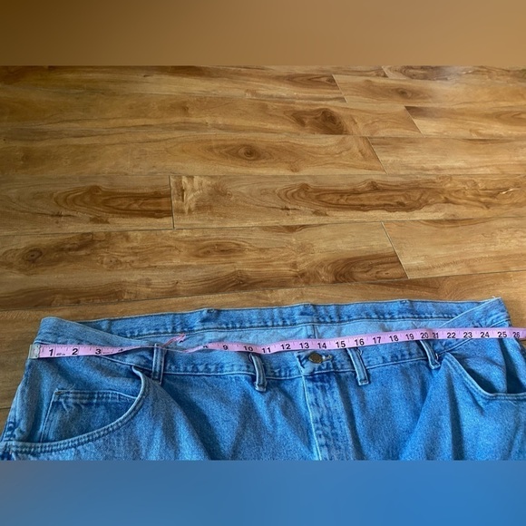 Wranglers Plus Size Mens Retro Style Light wash Denim Shorts (unisex) - Picture 8 of 11